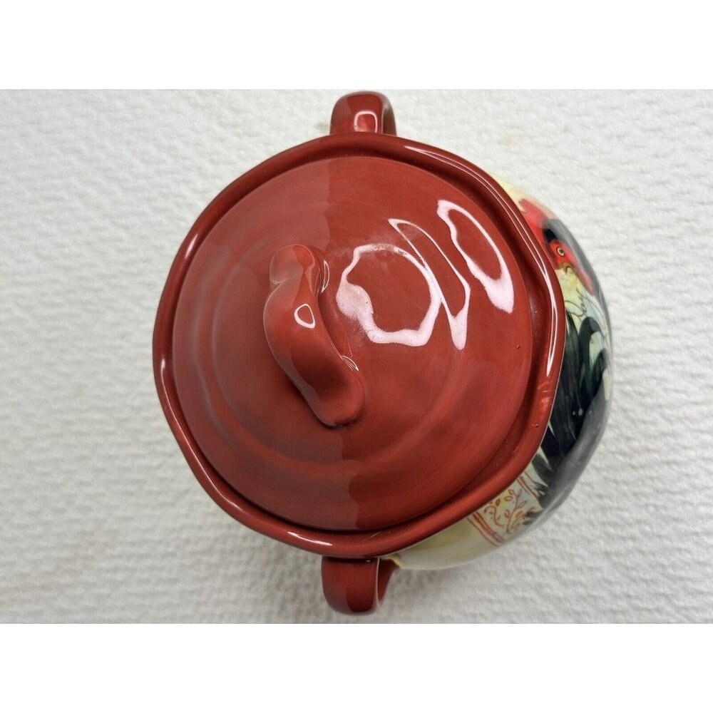 SUSAN WINGET CERTIFIED INTERNATIONAL LE ROOSTER MEDIUM CANISTER 9" - Picture 9 of 11